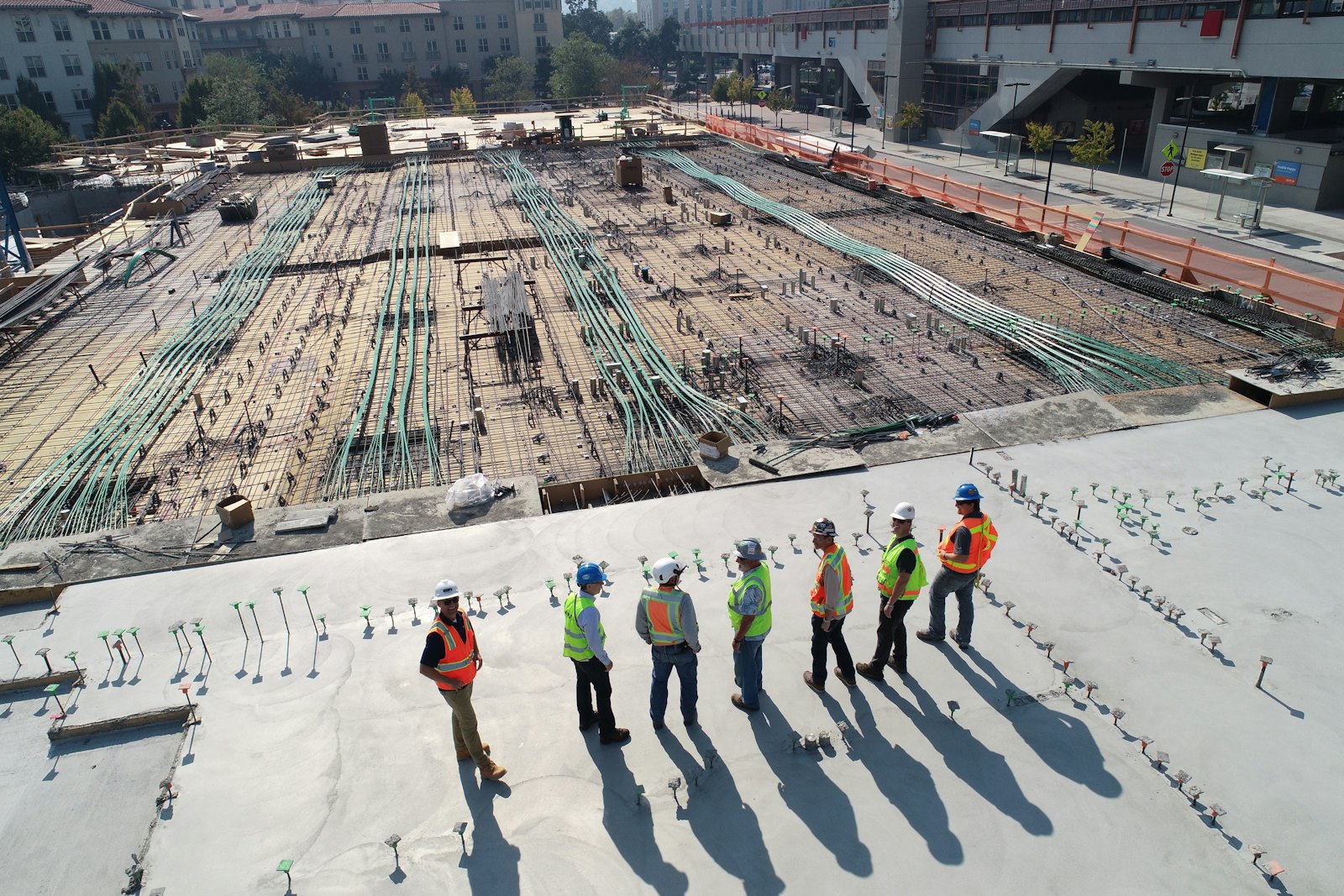 Site team reviewing works